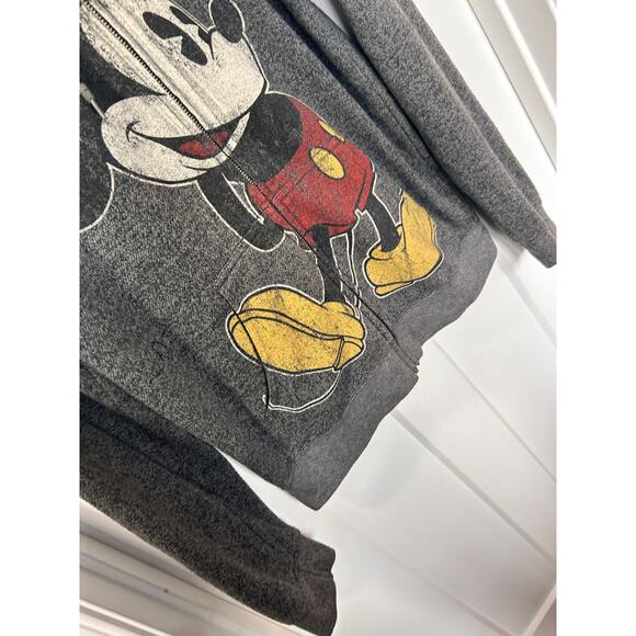 Disney Parks Men's Mickey Mouse Character Full Zip Hoodie Jacket Gray Size Small - Picture 5 of 10